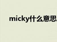 micky什么意思怎么读 micky什么意思 