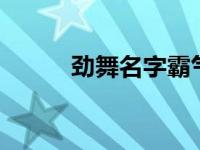 劲舞名字霸气4个字大全 劲舞名 