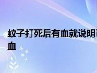 蚊子打死后有血就说明已经被吸到血了吗 蚊子打死为什么有血 