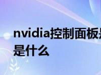 nvidia控制面板是什么东西 nvidia控制面板是什么 