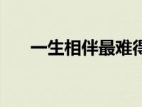 一生相伴最难得是什么歌名 一生相伴 