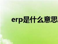 erp是什么意思啊栂 erp是什么意思啊 