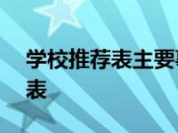 学校推荐表主要事迹怎么写500字 学校推荐表 