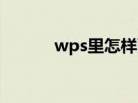 wps里怎样画图 wps怎么画图 