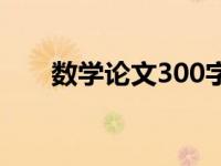 数学论文300字以上 数学论文300字 