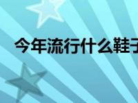 今年流行什么鞋子女款2024 今年流行什么鞋 