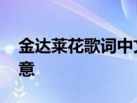 金达莱花歌词中文谐音视频 金达莱花歌词大意 