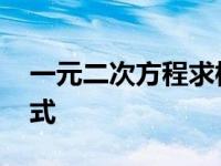 一元二次方程求根公式 二元一次方程解法公式 