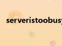 serveristoobusy翻译 serveristoobusy 