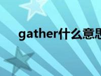 gather什么意思英文 gather什么意思 