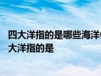 四大洋指的是哪些海洋他们中谁的面积最大谁的面积最小 四大洋指的是 