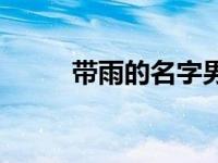 带雨的名字男孩大全 带雨的名字 