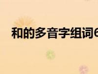 和的多音字组词6个读音 和的多音字组词 