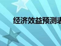 经济效益预测表 经济效益预测怎么写 