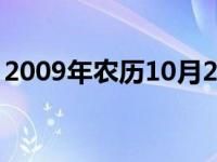 2009年农历10月20的阳历多少 2009年农历 