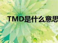 TMD是什么意思的缩写 tmd是什么意思 