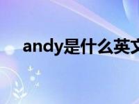 andy是什么英文 andy是什么意思中文 