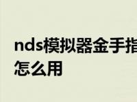 nds模拟器金手指文件下载 nds模拟器金手指怎么用 