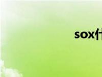 sox什么意思 sox 