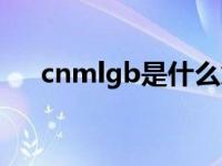 cnmlgb是什么意思 cnmb是什么意思 