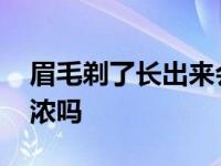 眉毛剃了长出来会更浓吗 眉毛剃了会长的更浓吗 