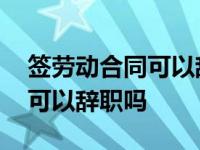 签劳动合同可以辞职吗考上研后 签劳动合同可以辞职吗 