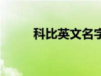 科比英文名字简写 科比英文名字 