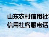 山东农村信用社客服电话955人工 山东农村信用社客服电话 