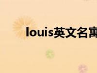 louis英文名寓意 luson英文名寓意 