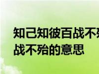 知己知彼百战不殆的意思和造句 知己知彼百战不殆的意思 