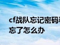 cf战队忘记密码和密保如何找回 cf战队密码忘了怎么办 