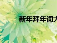 新年拜年词大全四字 新年拜年词 