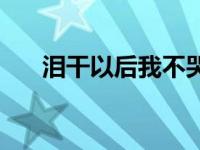 泪干以后我不哭原唱 泪干以后我不哭 