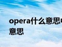 opera什么意思中文翻译成英文 opera什么意思 