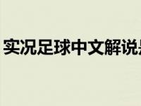 实况足球中文解说是谁 实况足球10中文解说 