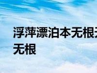 浮萍漂泊本无根天涯沦落君莫问 浮萍漂泊本无根 