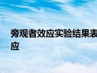 旁观者效应实验结果表明:当一项紧急情形出现时 旁观者效应 