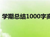 学期总结1000字高一护理 学期总结1000字 