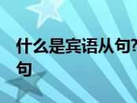 什么是宾语从句?(在英语当中) 什么是宾语从句 