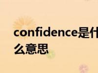 confidence是什么意思呀 confidence是什么意思 