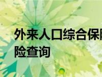 外来人口综合保险查询金额 外来人员综合保险查询 