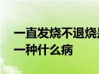 一直发烧不退烧是什么原因 一直发烧不退是一种什么病 