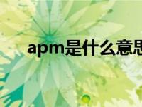 apm是什么意思中文 apm是什么意思 