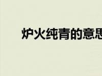 炉火纯青的意思简写 炉火纯青的意思 