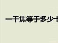 一千焦等于多少卡路里 1千焦等于多少卡路里 