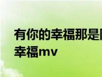 有你的幸福那是阳光的温度是什么歌 有你的幸福mv 