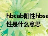 hbcab阳性hbsab阳性是什么意思 hbsab阳性是什么意思 