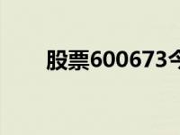 股票600673今日行情 股票600673 