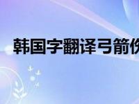 韩国字翻译弓箭伤是什么意思 韩国字翻译 