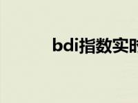 bdi指数实时查询 bdi指数查询 